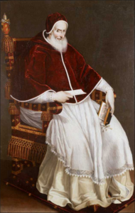 Sub Papa Pius al V-lea (1504–1572), fost călugăr al Ordinului dominican, albul a devenit culoarea oficială purtată de Papă.