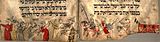 El Éxodo. Hagadá de los Pajaritos (Pésaj), arte asquenazí, c. 1300.[25]​ Museo de Israel, Jerusalén