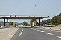 Open Schengen Area border crossing at the Slovenian-Italian border, with abandoned rain shelter