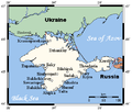 クリミア半島地形図