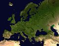 תצלום לווין של אירופה