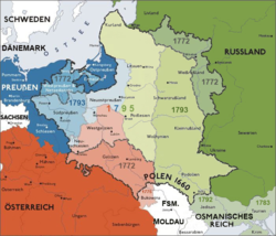 Pole-Litauen in dr Gränze vu 1771 un di drei Dailige vu Pole 1772, 1793 un 1795