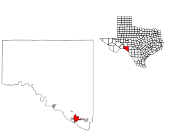 Location of Del Rio, Texas