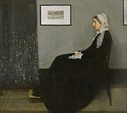 『画家の母』（1871年）ホイッスラー