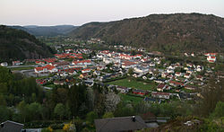 View of the village of Vigeland