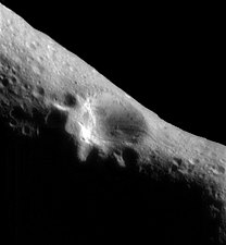 At 4.8 km (3.0 mi) across, the crater Psyche is Eros's second largest.
