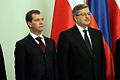 President Bronisław Komorowski with President Dmitry Medvedev (2010)