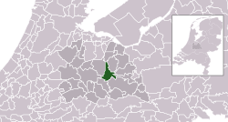 Highlighted position of Zeist in a municipal map of Utrecht