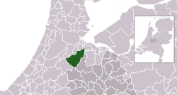 Highlighted position of De Ronde Venen in a municipal map of Utrecht