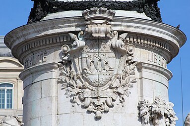 Beaux Arts mascaron on the Monument à la République by Place de la République, Paris, sculpted by Léopold Morice and designed by François-Charles Morice, 1883