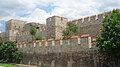 Una zona restaurata delle Mura teodosiane, nella zona della Porta di Selimbria.