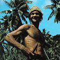 Coconut plantation worker Seychelles