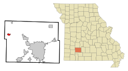 Location of Ash Grove, Missouri