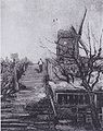 Windmill on Montmartre (b/w copy) 1886 Destroyed by fire in 1967 (F271)