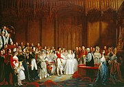 1840年2月10日のヴィクトリアとアルバートの結婚式を描いたジョージ・ハイターの絵画