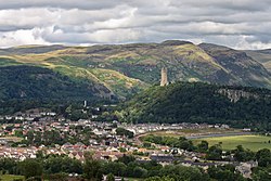 Wallace Monument nähtynä Stirlingin linnasta