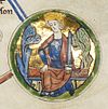 พระเจ้าเอ็ดมันด์ที่ 2 ในเอกสาร "ม้วนวงศ์วานของกษัตริย์แห่งอังกฤษ" ช่วงต้นคริสต์ศตวรรษที่ 14