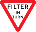 A Filter in turn in the Channel Islands, which indicates that traffic from different approaches has alternating priority at the junction.