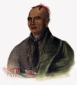 Mohawk-opperhoofd Thayendanegea/Joseph Brant geschilderd door Charles Bird King