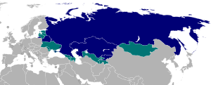 Areas where Russian is spoken