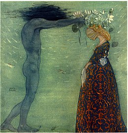 The merman's queen, 1911, watercolor
