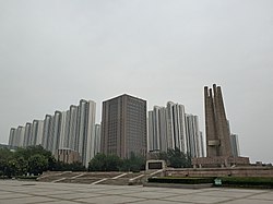 A view of the Tangshan Earthquake Monument Square