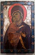 Icône de la Vierge de Belozersk, XIIIe siècle, Musée russe.