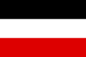 Horizontal tricolor (black, white, reid)