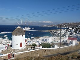 Uitzicht op Mykonos-Stad