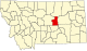 State map highlighting Petroleum County