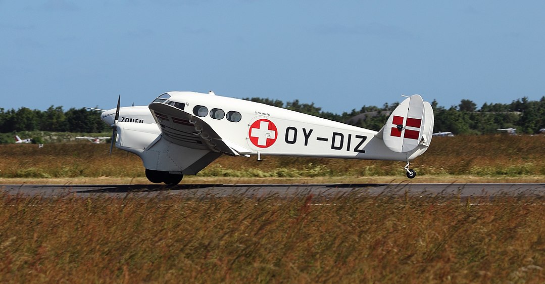 The only yet operational SAI KZ IV landing at Danish Air Show 2014. The Swedish count Folke Bernadotte used this very aircraft in his travels to negotiate the release of Danish prisoners in German concentration camps during the war.