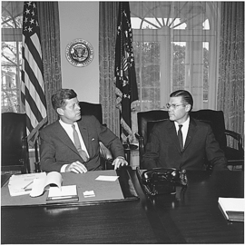 Robert McNamara med præsident John F. Kennedy i 1962