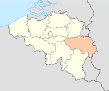Ligging van die provinsie Luik in België