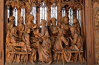 ティルマン・リーメンシュナイダー作『聖血の祭壇』より最後の晩餐部分、1501-1505年。ローテンブルク・オプ・デア・タウバー（ドイツ）