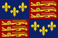 Royal Standard of England (first adopted in 1406), which comprises the right half of the 1422 version.