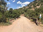 Road on the Fossil Creek Bridge.