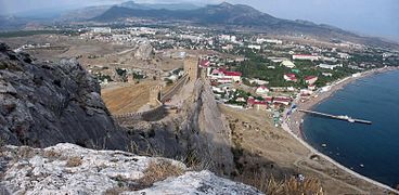 Soudak vue depuis la forteresse.