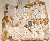 West Asiatic tribute bearers in the tomb of Sobekhotep, c. 1400 BC, Thebes. British Museum.
