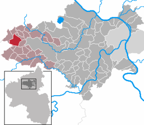 Poziția Baar pe harta districtului Mayen-Koblenz