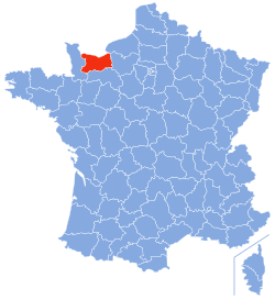 Calvados' placering i Frankrig