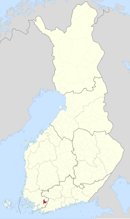 Kaart met de locatie van Kiikala