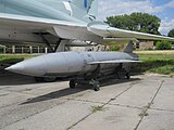 Ракета Х-22, Государственный музей авиации Украины. Ту-22М3 способен нести 3 крылатых ракеты Х-22.