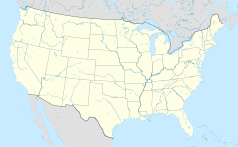 Mapa konturowa Stanów Zjednoczonych, w centrum znajduje się punkt z opisem „Saint Louis”