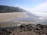 Beach and estuary at Yachats