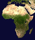 Satellittbilde av Afrika