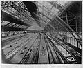 Broad Street Station trainshed, Philadelphia, PA (1892–94, burned 1923). This had the largest single span, 306 ft. (91 m.), of any trainshed in the world.