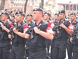 Carabinieri facenti parte della Multinational Specialized Unit di KFOR, in parata per la Festa della Repubblica del 2 Giugno 2007 a Roma.