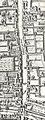 Bishopsgate y la parte extramural de Bishopsgate Street en el Copperplate map of London de la década de 1550.