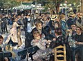 ルノワール『ムーラン・ド・ラ・ギャレットの舞踏会』1876年。油彩、キャンバス、131 × 175 cm。オルセー美術館[71]。