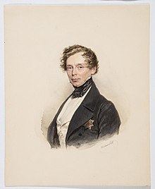 портрет работы Йозефа Крихубера, 1847 г.